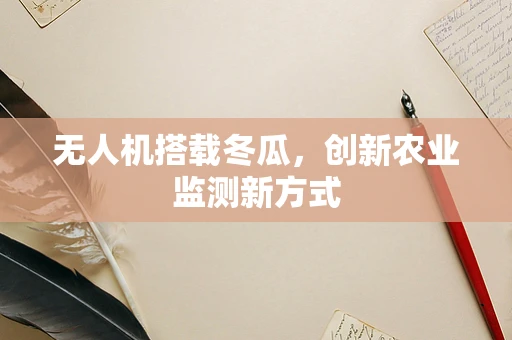 无人机搭载冬瓜，创新农业监测新方式