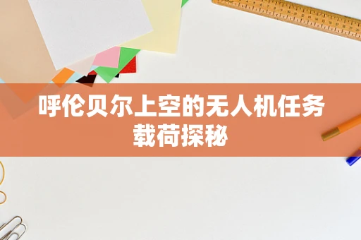 呼伦贝尔上空的无人机任务载荷探秘