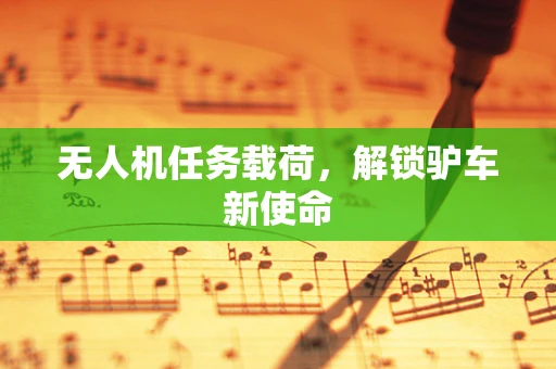 无人机任务载荷，解锁驴车新使命