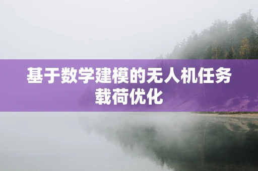 基于数学建模的无人机任务载荷优化