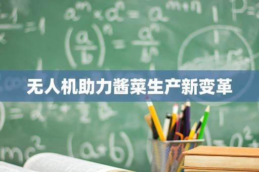 无人机助力酱菜生产新变革