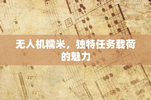 无人机糯米，独特任务载荷的魅力