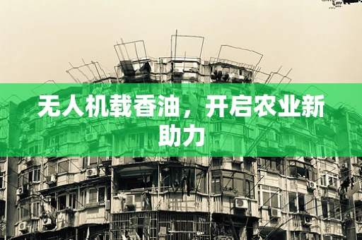 无人机载香油，开启农业新助力