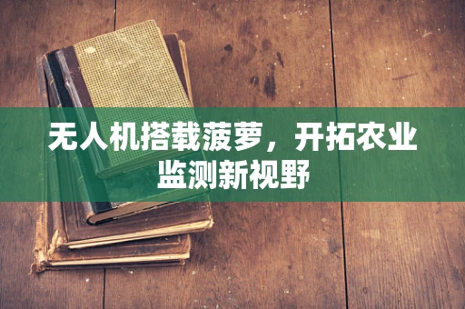 无人机搭载菠萝，开拓农业监测新视野