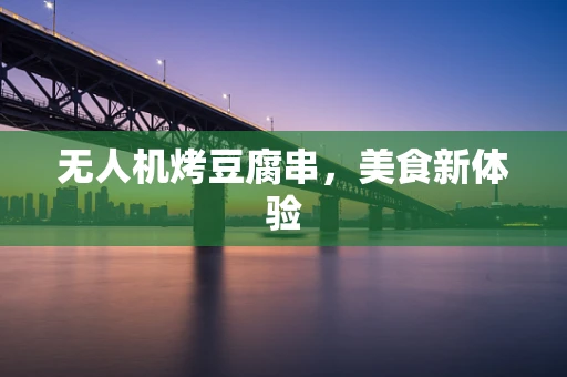 无人机烤豆腐串，美食新体验