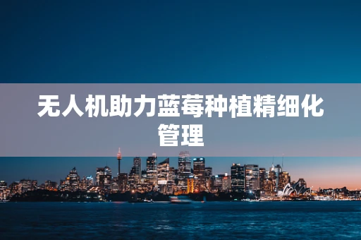 无人机助力蓝莓种植精细化管理