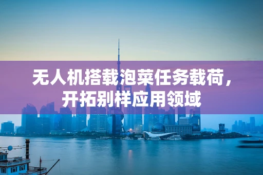 无人机搭载泡菜任务载荷，开拓别样应用领域