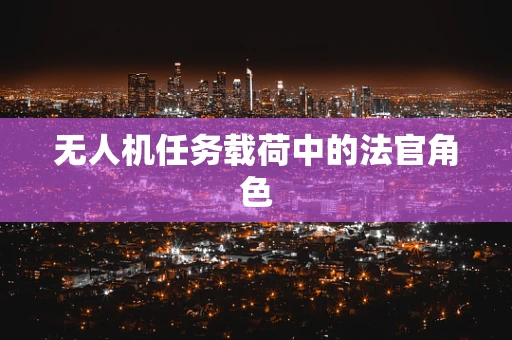 无人机任务载荷中的法官角色