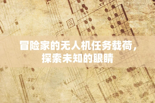 冒险家的无人机任务载荷，探索未知的眼睛