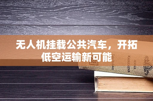 无人机挂载公共汽车，开拓低空运输新可能