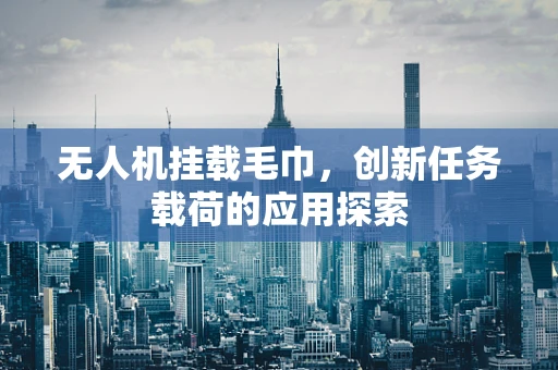 无人机挂载毛巾，创新任务载荷的应用探索