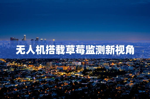 无人机搭载草莓监测新视角