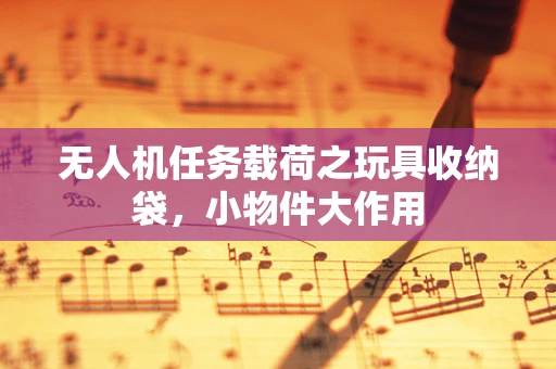 无人机任务载荷之玩具收纳袋，小物件大作用