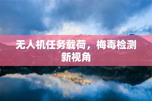 无人机任务载荷，梅毒检测新视角