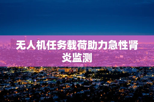 无人机任务载荷助力急性肾炎监测