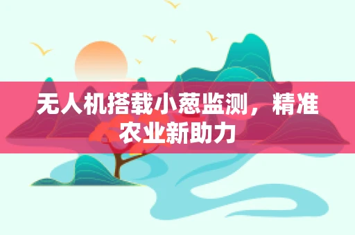 无人机搭载小葱监测，精准农业新助力