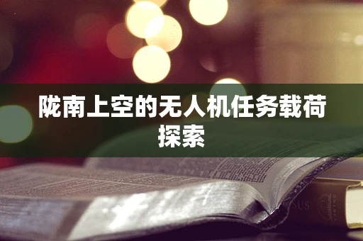 陇南上空的无人机任务载荷探索