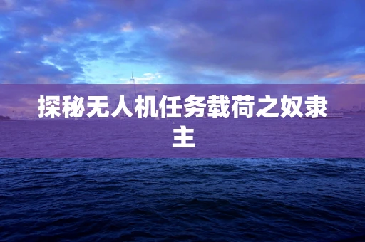 探秘无人机任务载荷之奴隶主