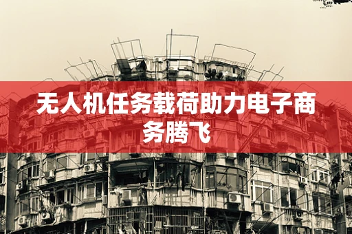 无人机任务载荷助力电子商务腾飞