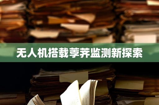 无人机搭载荸荠监测新探索