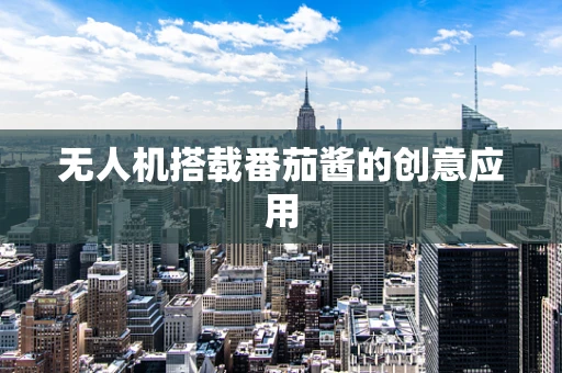 无人机搭载番茄酱的创意应用