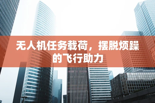 无人机任务载荷，摆脱烦躁的飞行助力