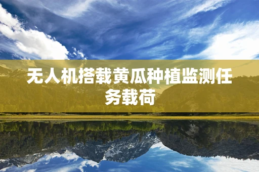 无人机搭载黄瓜种植监测任务载荷