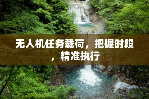 无人机任务载荷，把握时段，精准执行