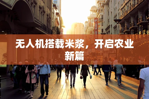 无人机搭载米浆，开启农业新篇